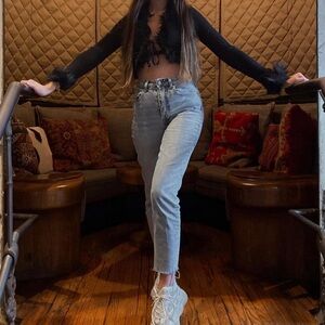 High waisted tight fit straight H&M jeans - size 4